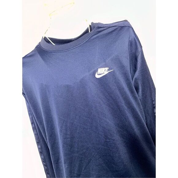 Nice Nike white tag Men's Sportswear Mesh Knit Activewear Top Long Sleeve Tee (b - Picture 2 of 7